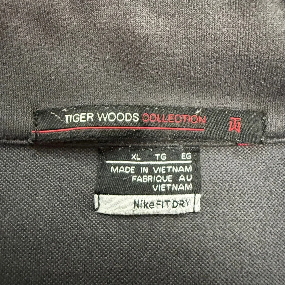 Nike Tiger Woods Collection Quarter Zip Pullover Mens XL Grey Black Golf‎ Top